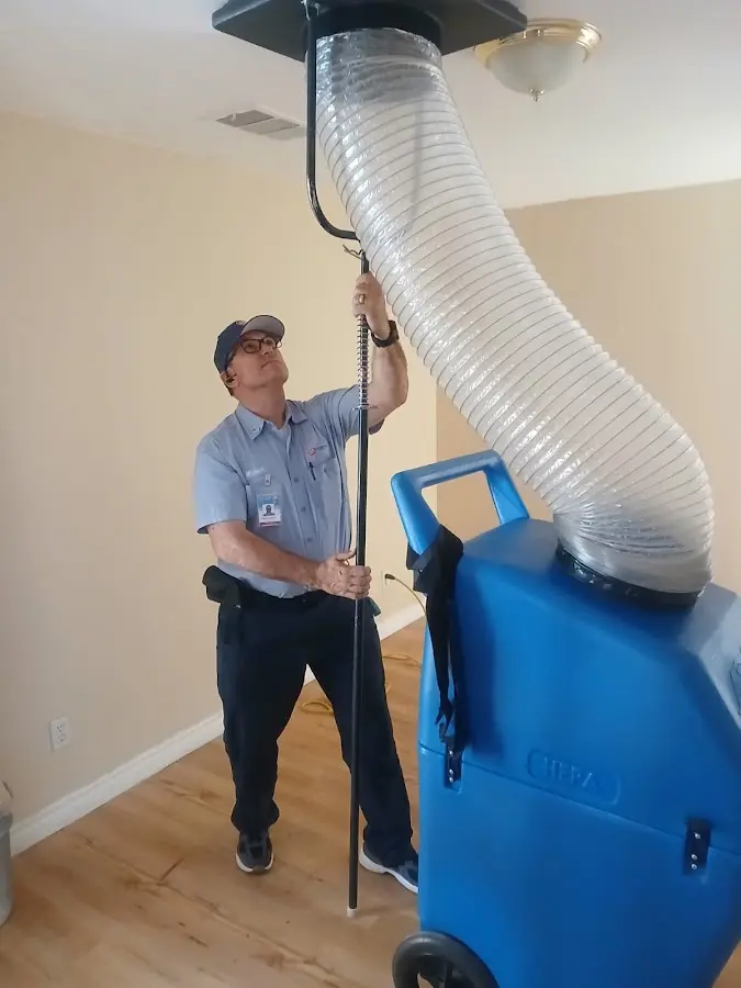 Mini Split Installation technician using HEPA equipment in East Wenatchee